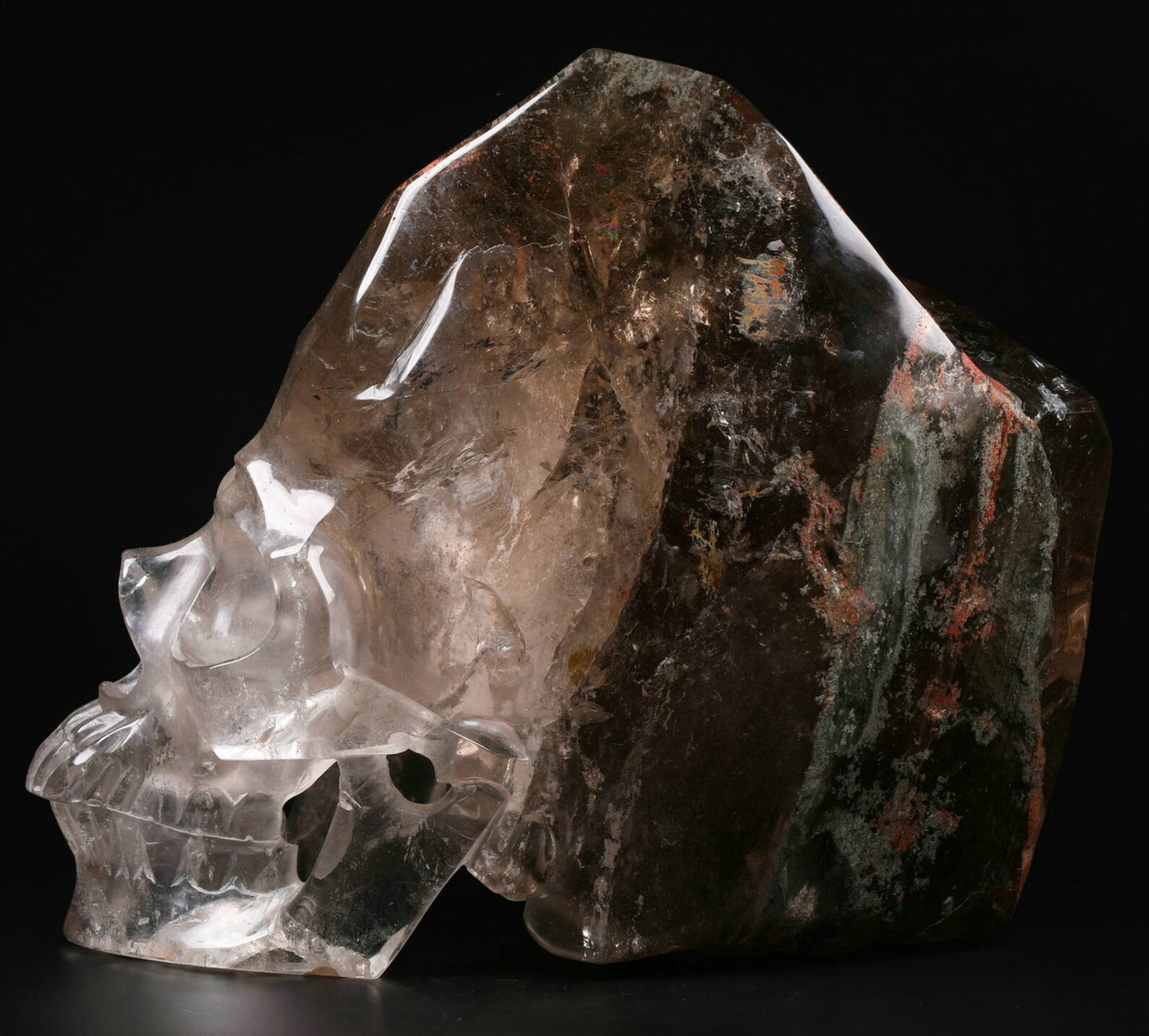 Garden Quartz Crystal Skull Free Formed Head