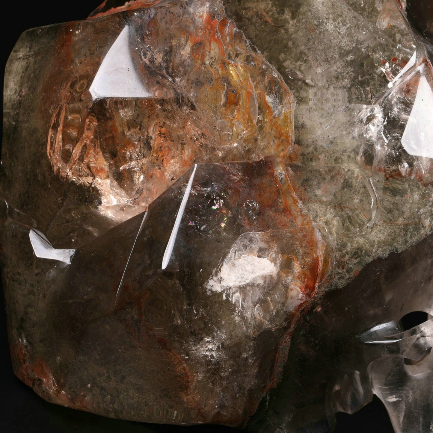 Garden Quartz Crystal Skull Free Formed Head