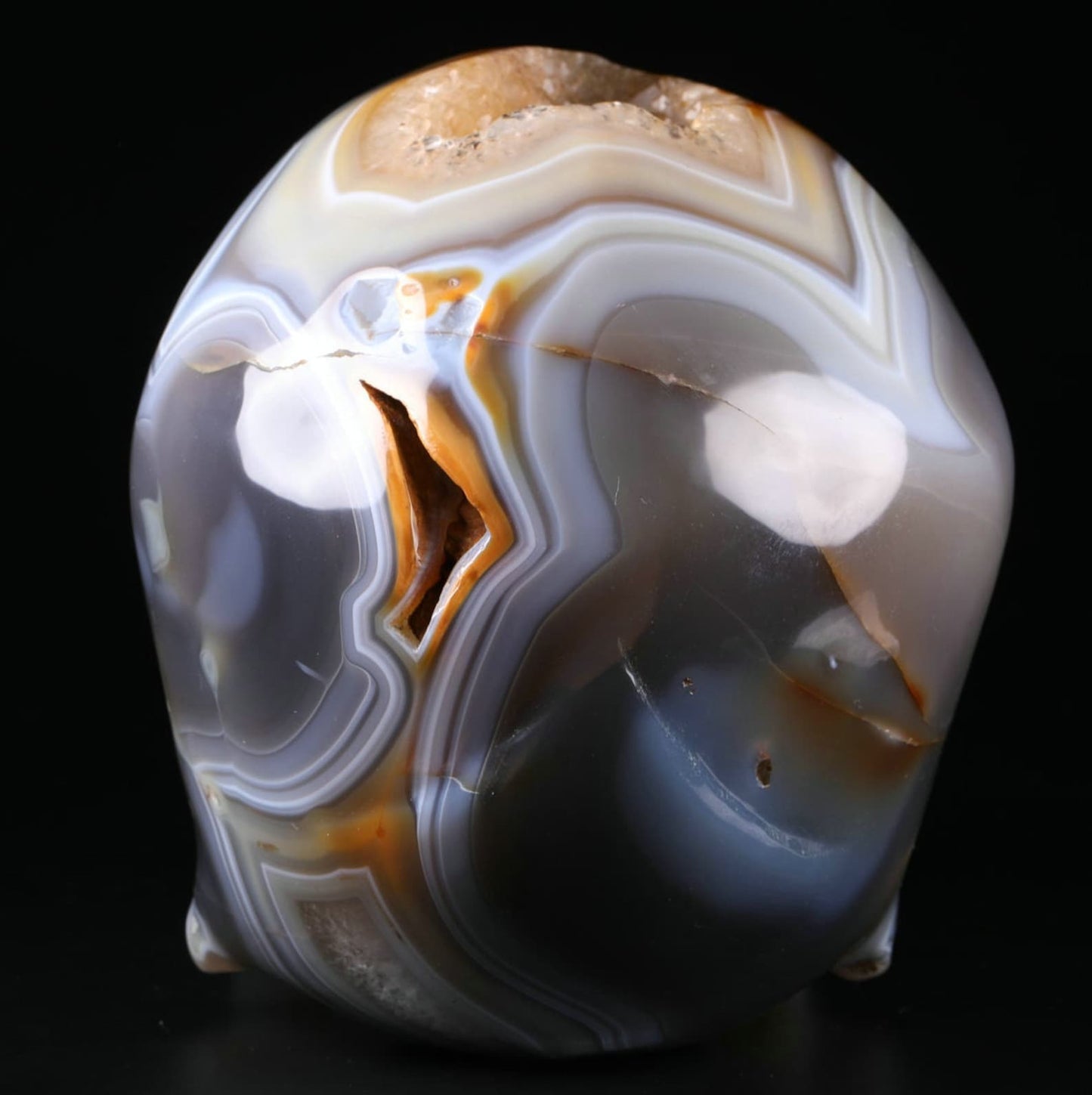 Brazilian Agate Crystal Skull