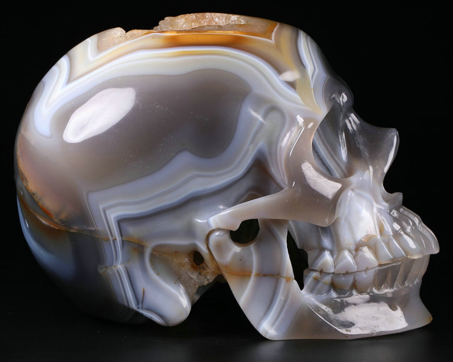 Brazilian Agate Crystal Skull